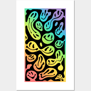 Rainbow Melting Smiles Posters and Art